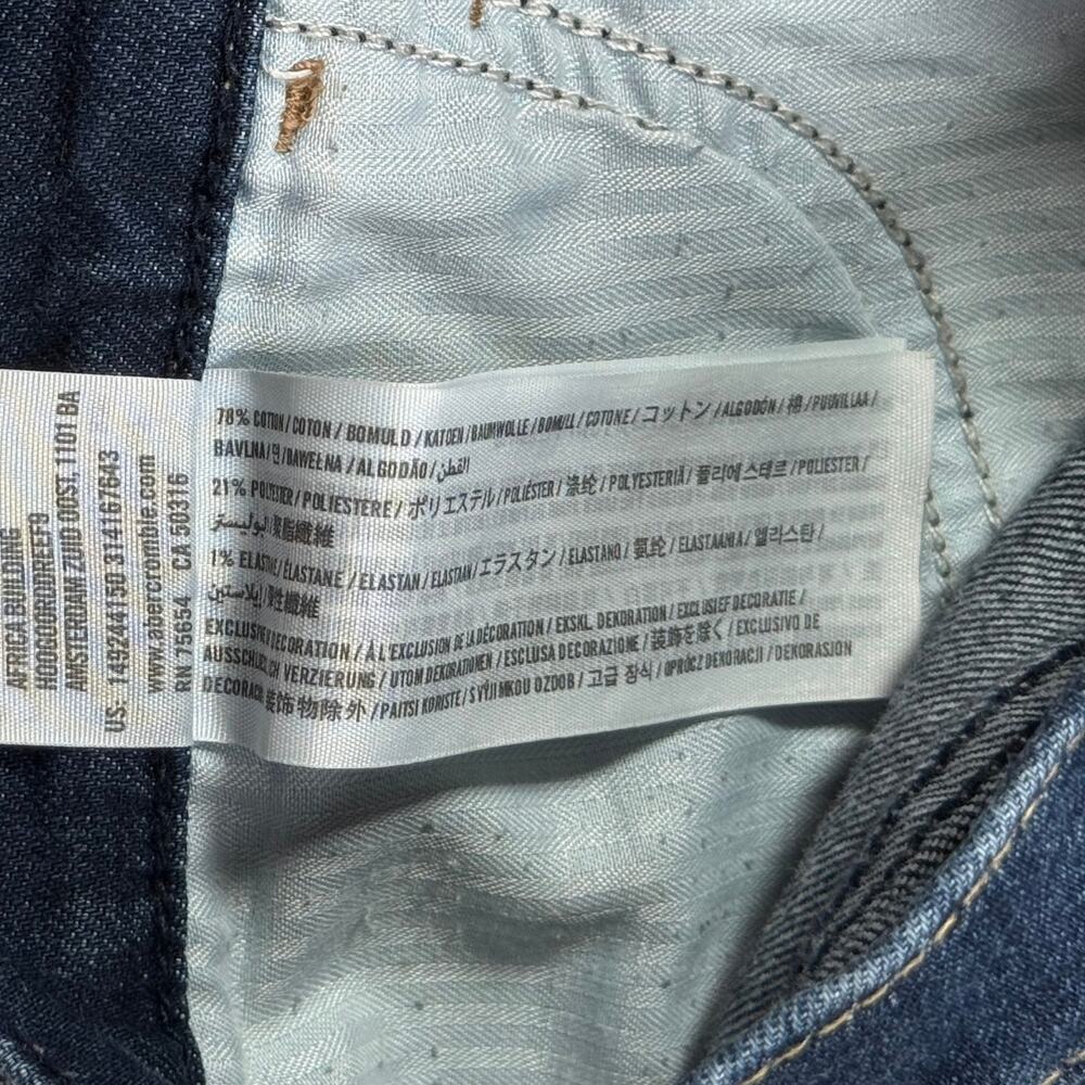 Abercrombie & Fitch Low Rise Cuffed Denim Shorts Dark Wash Size 4 - Picture 5 of 11